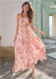 Strapless Ruffle Maxi Ethereal Floral