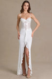 Embellished Lace Corset Gown in Snow