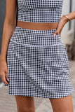 Active State Black Gingham Active Skirt