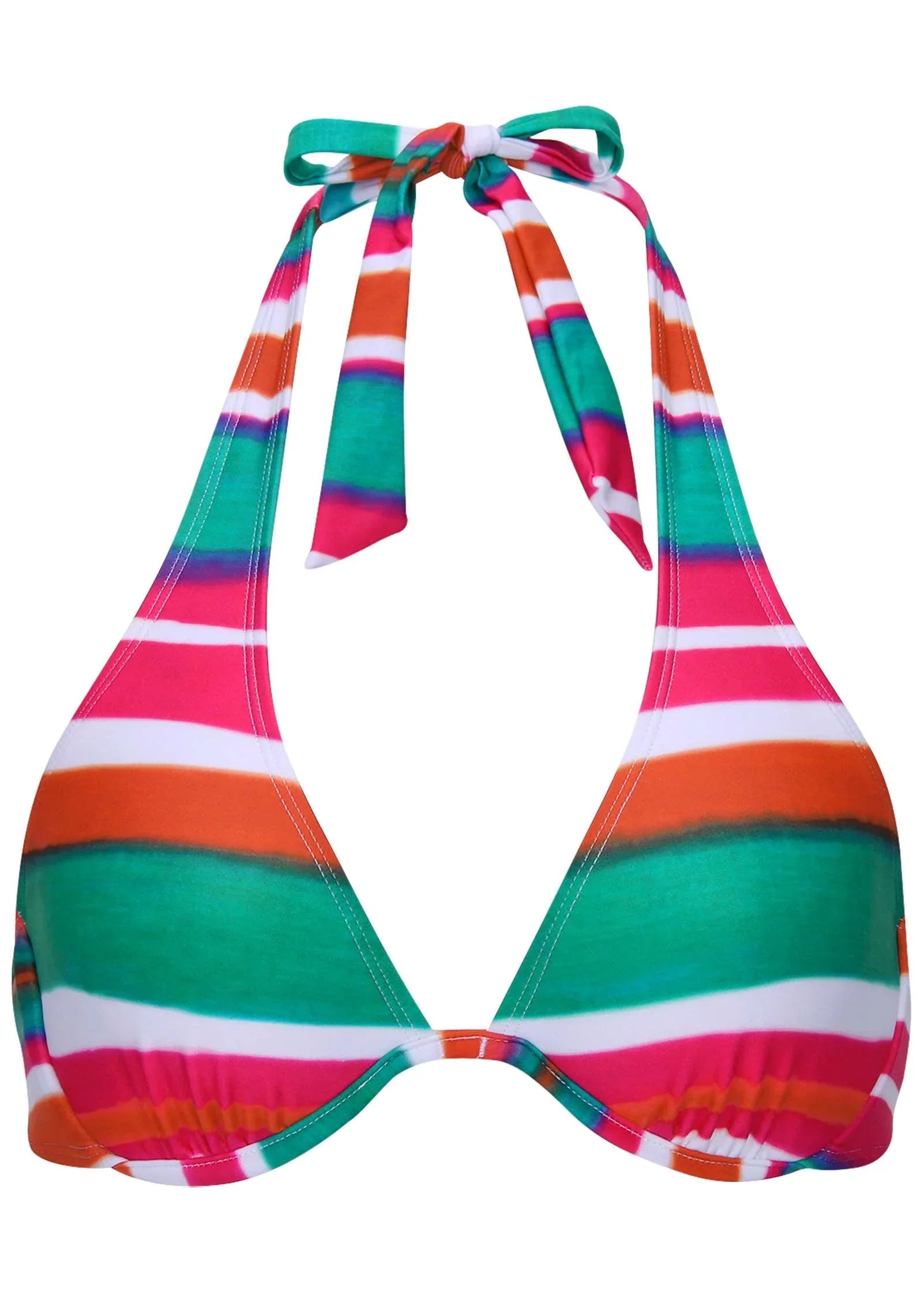 Belize Underwire Bikini Top Watercolor Stripe