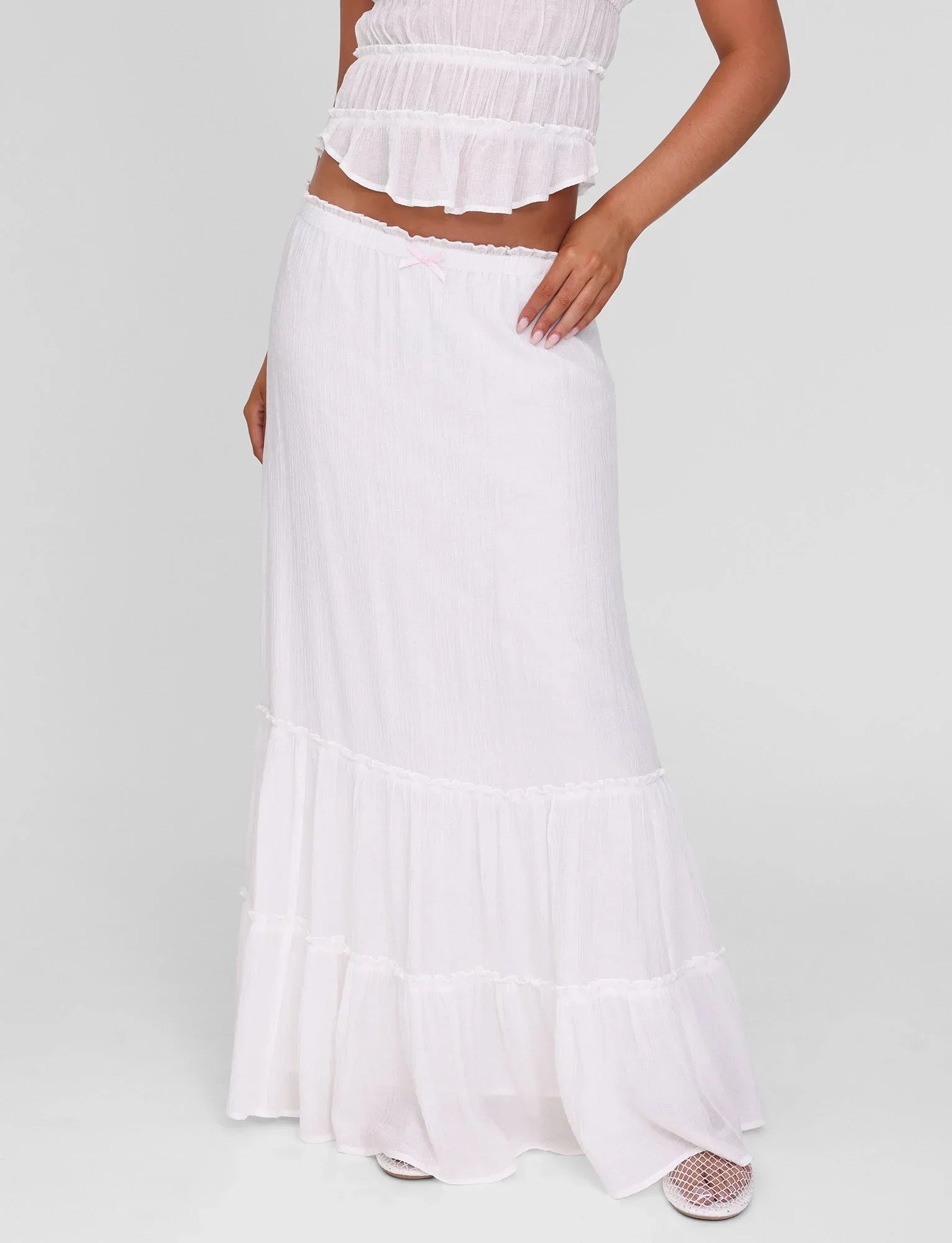 ASHLYNN MAXI SKIRT WHITE