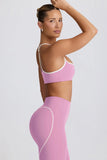 Soft Active Sweetheart Neck Sports Bra in Dusty Pink