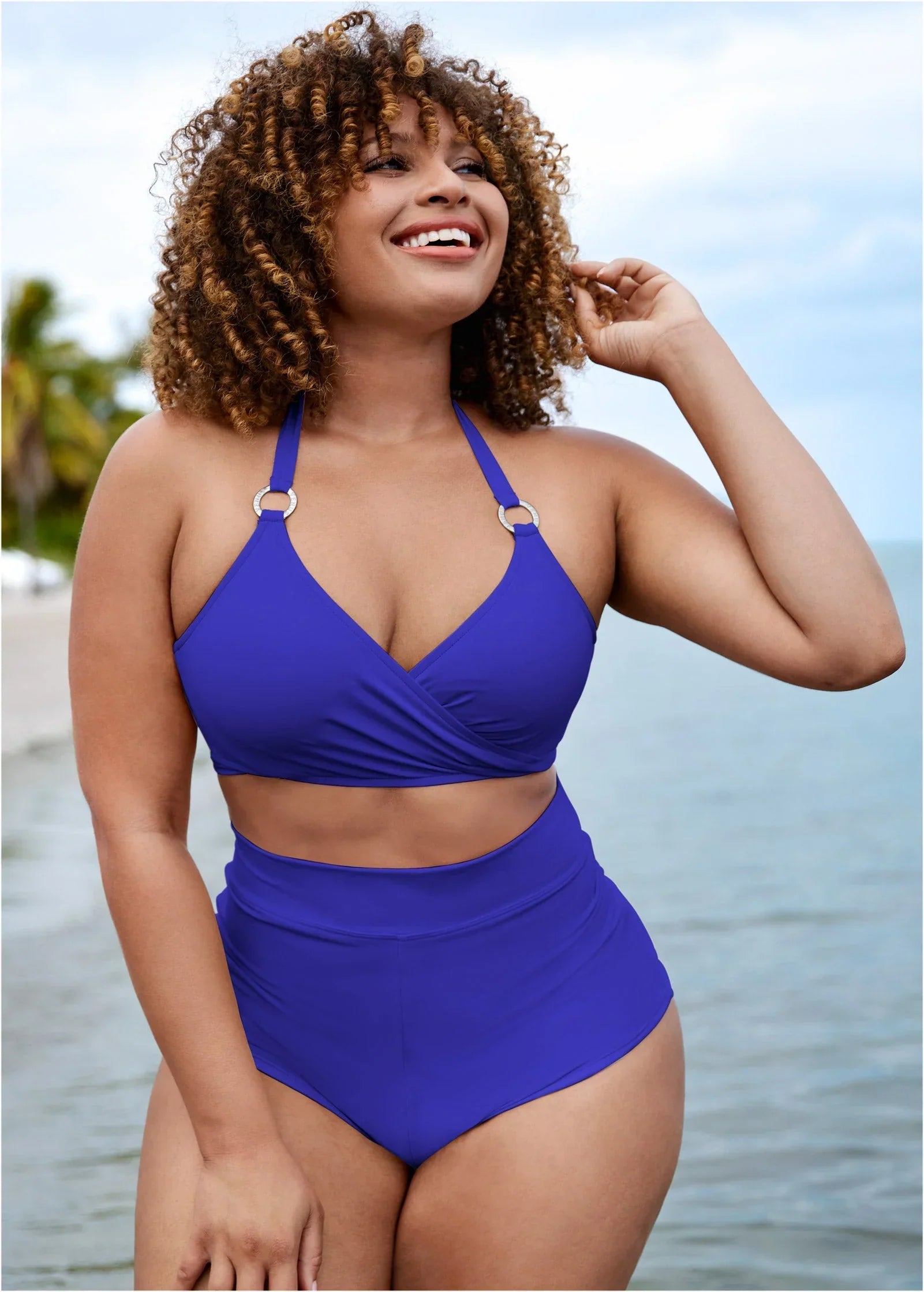 Laguna Wrap Underwire Top Cobalt Blue