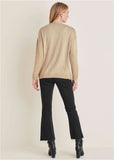 Sequin Heart Cardigan Oatmeal Multi