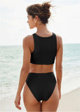 Knot High Neck Top Black Beauty