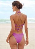 Ibiza Triangle Bikini Top Violet Shine