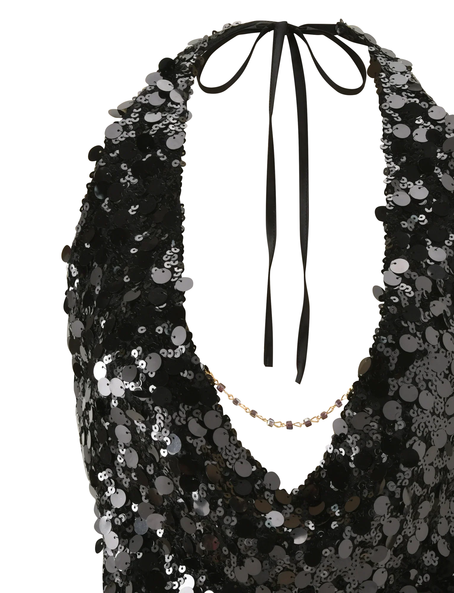 ZANA TOP BLACK SEQUIN