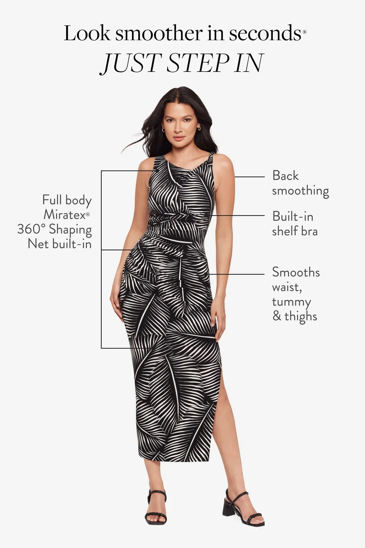 Maxi Shaping Dress in Palmera