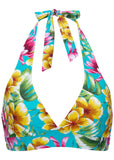 Anguilla Halter Bikini Top Highlighted Tropic