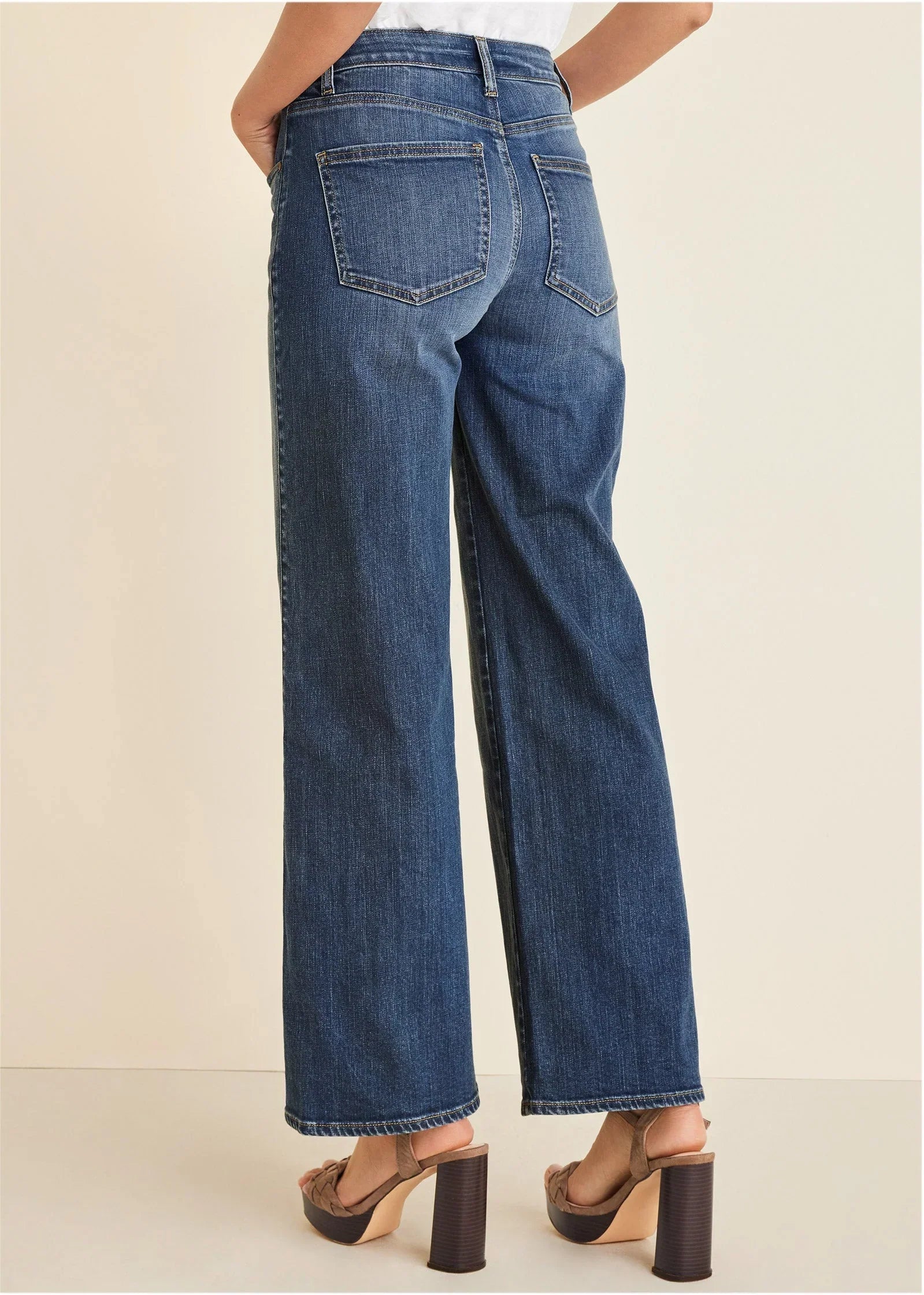 Farrah Wide Leg Jeans Medium Wash