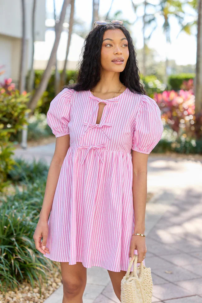 Fern Pink Striped Dress