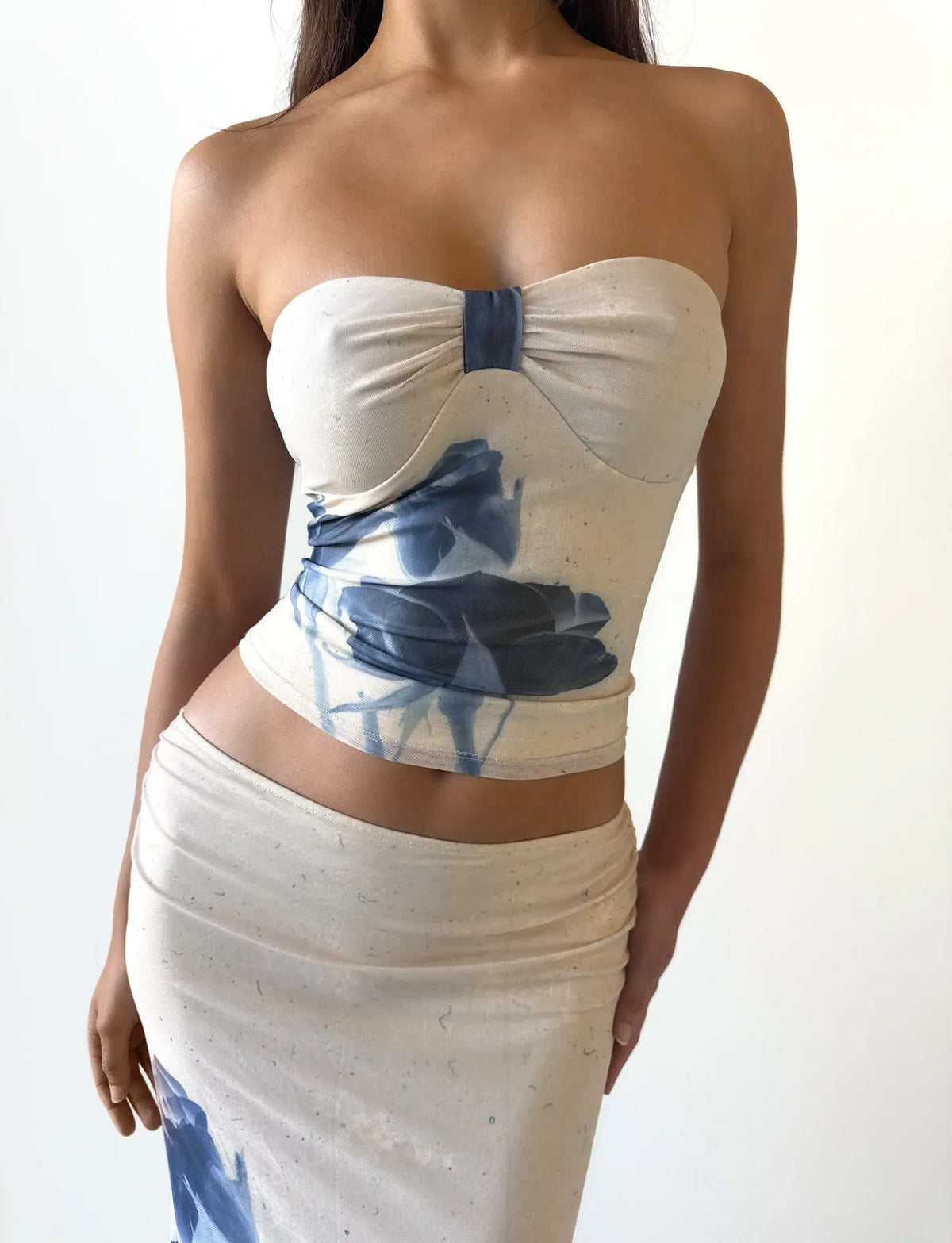 JANIS TOP INDIGO FLORAL