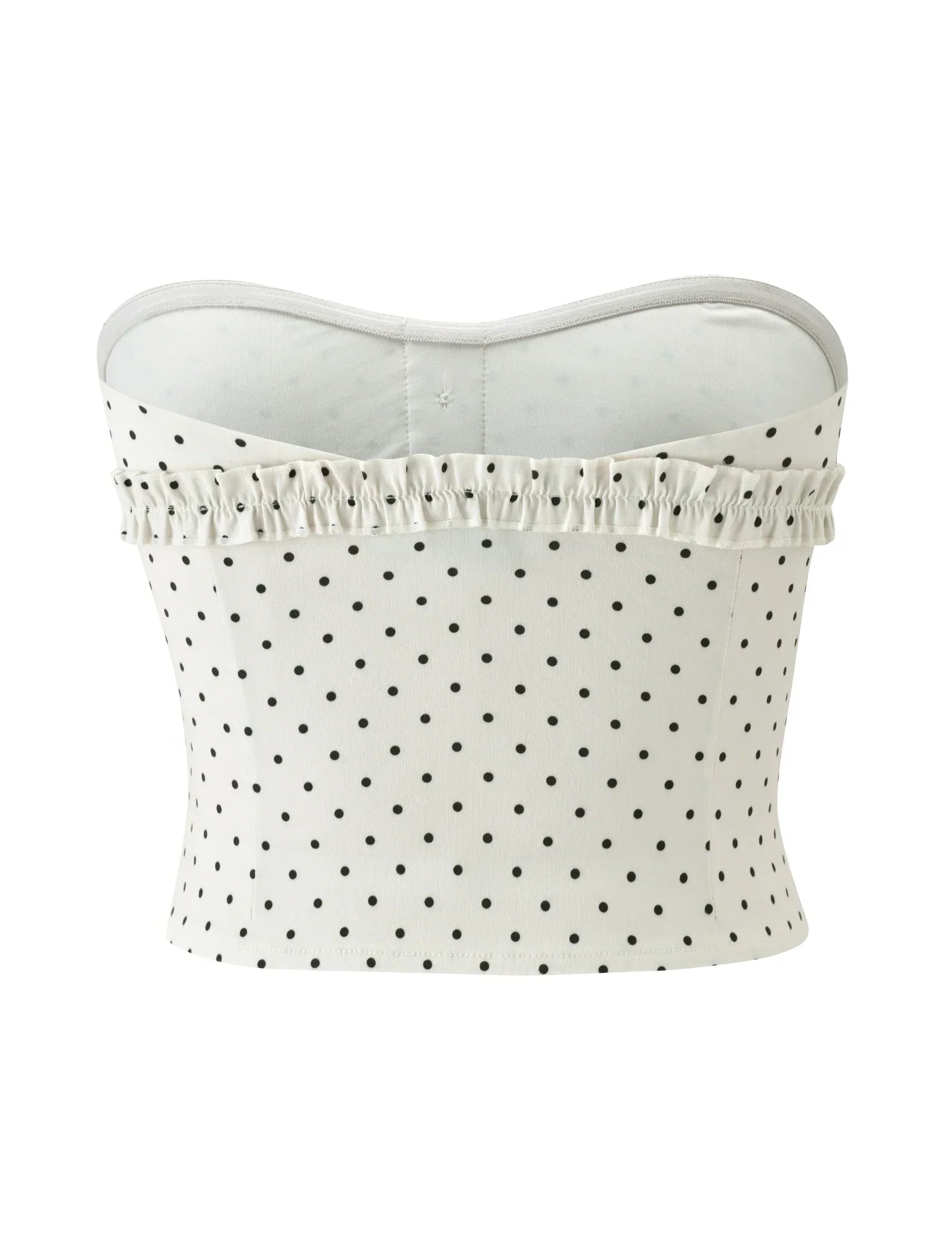 KITTIE STRAPLESS CORSET CREAM DOT