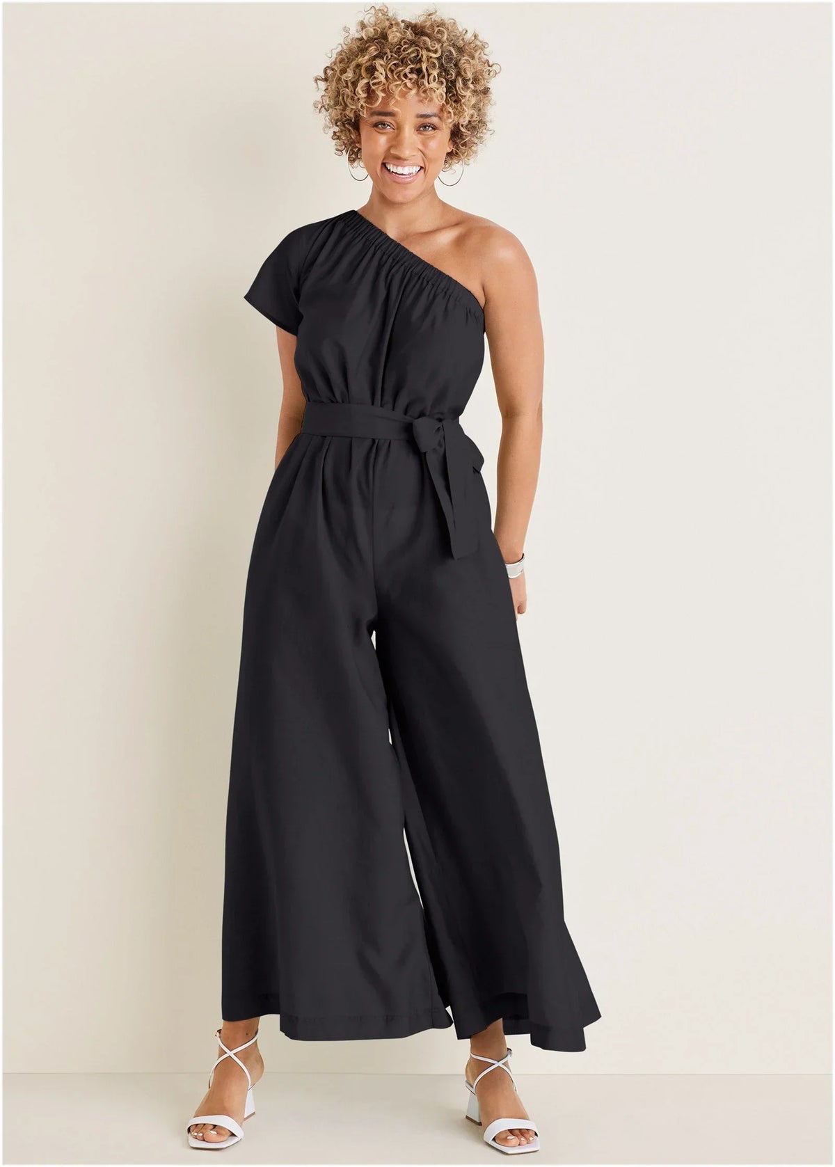 One Shoulder Jumpsuit Black