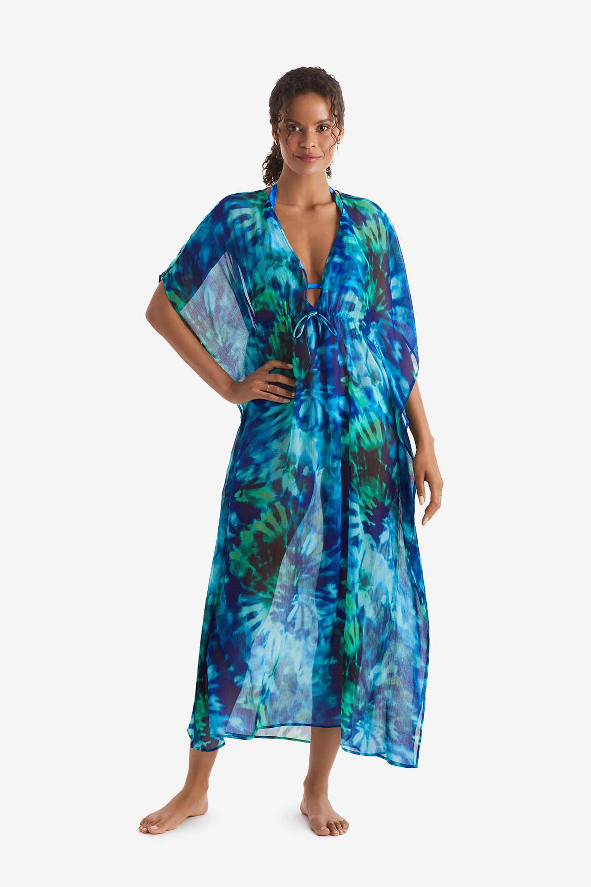 Dune Midi Caftan Saltwater Tie Dye