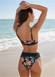 Scoop Neck Sport Top Floral Delight