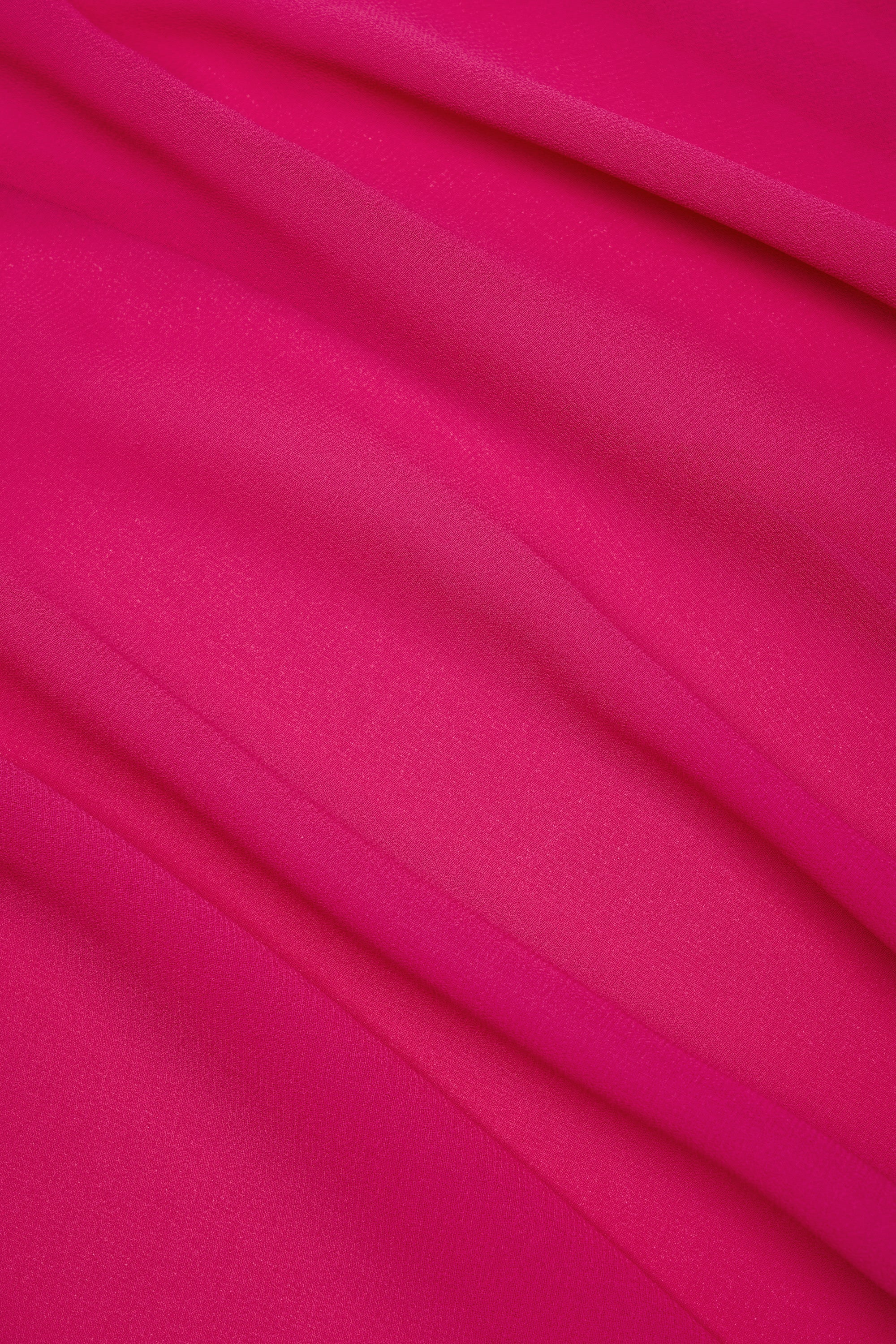 Cowl Neck Mini Dress in Fuchsia Pink
