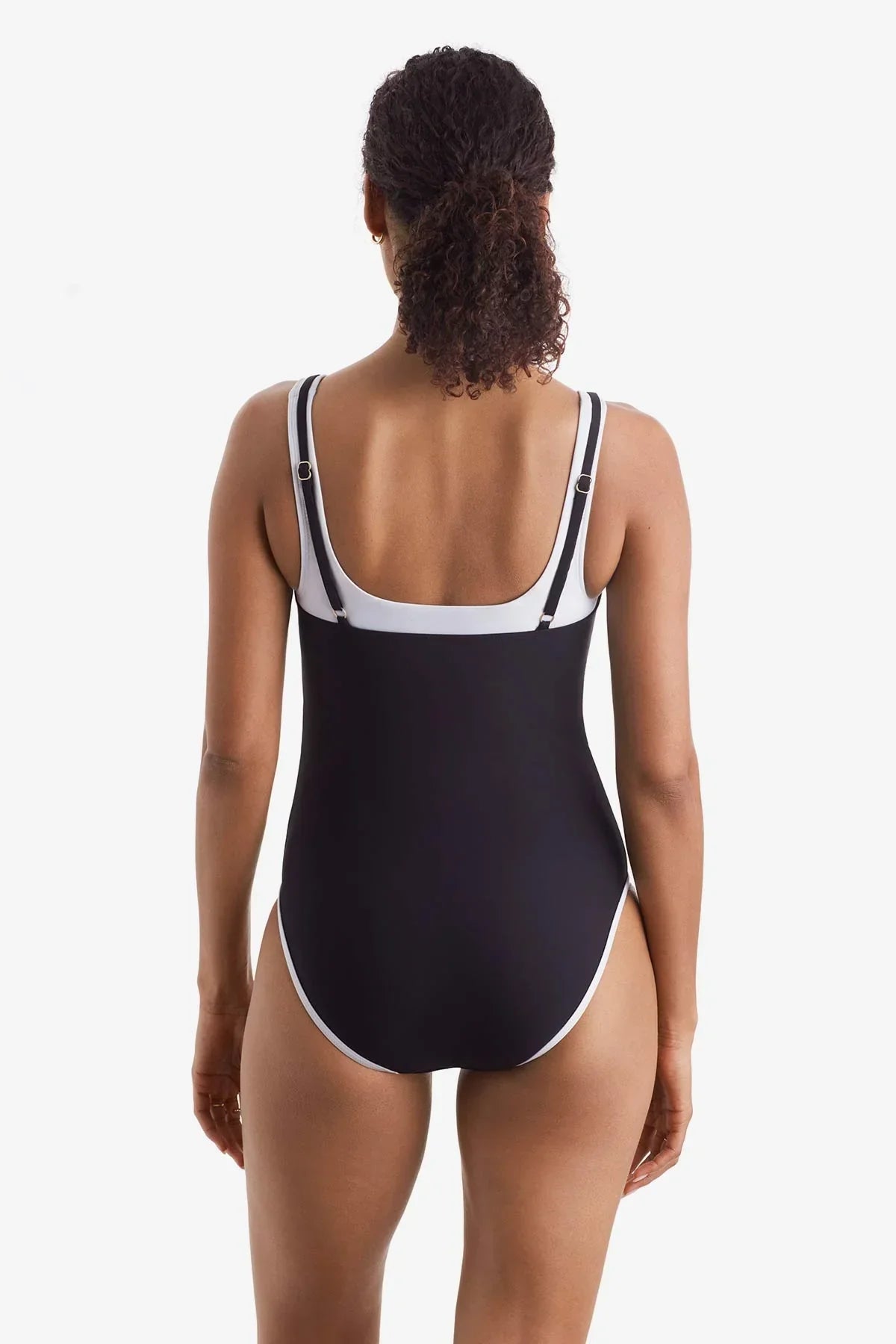 Drift One Piece Black White Layered Solids