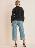 Cold Shoulder Sweater Jet Black