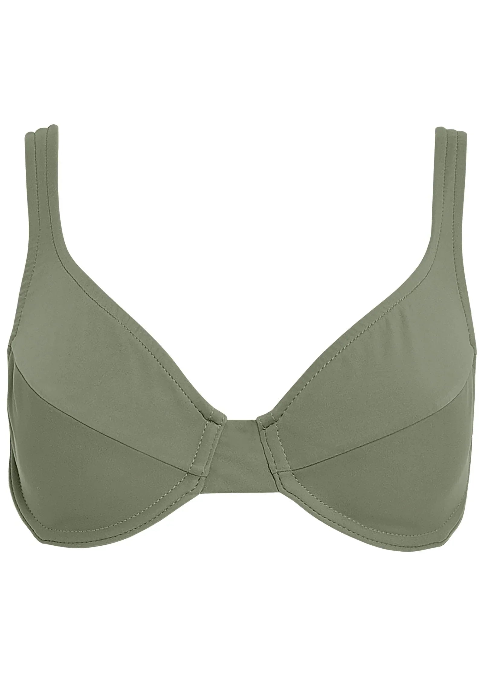 Full Coverage Bra Top Army Green