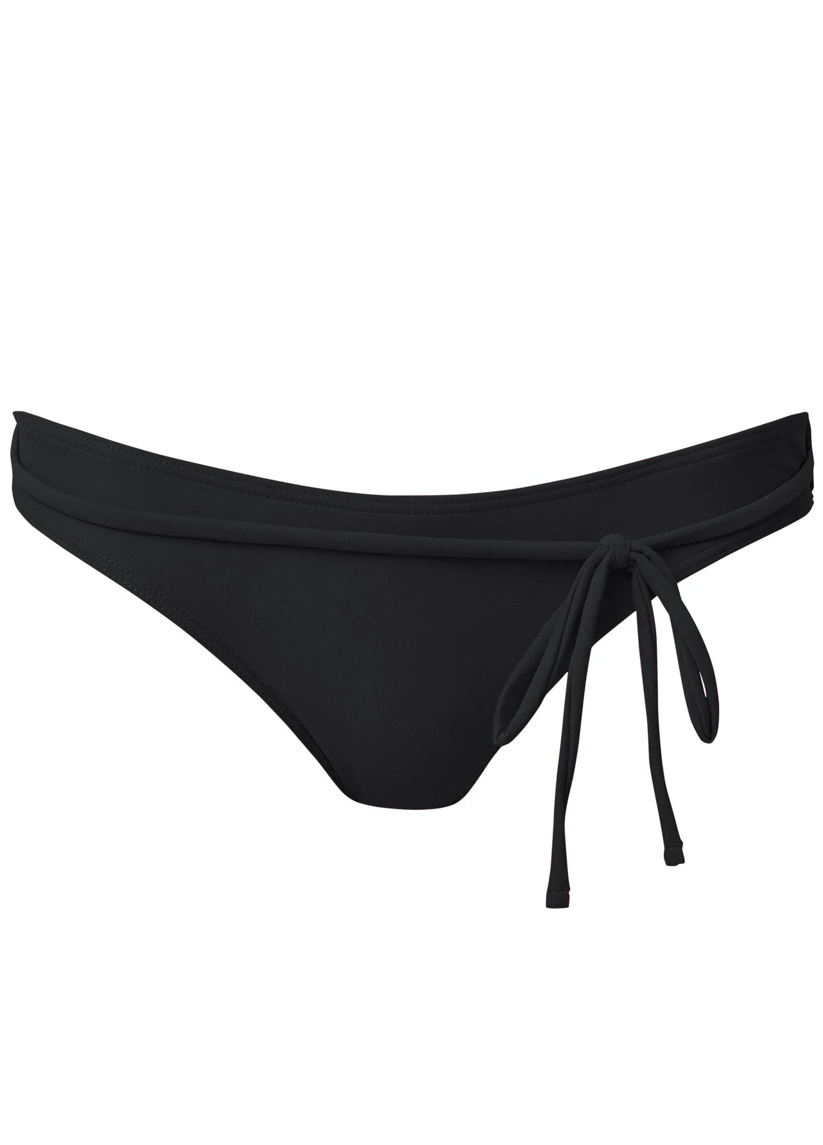 Low Rise Tie Bikini Bottom Black Beauty
