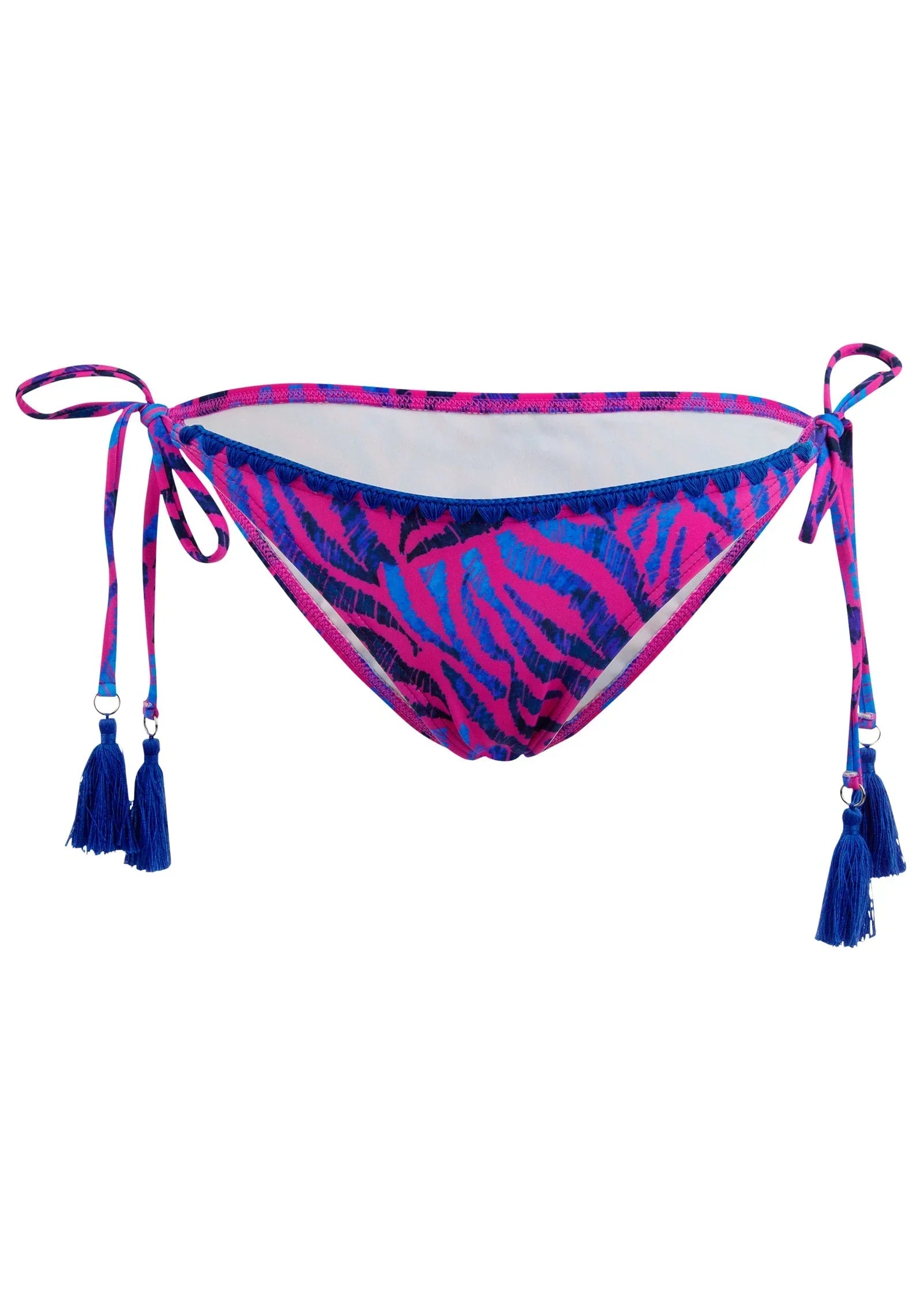 Tassel And Stitch Tie Side Bottom Zebra Rave