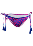 Tassel And Stitch Tie Side Bottom Zebra Rave