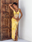 THEO SKIRT LEMON BUTTERFLY PAISLEY