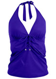Sicily Halter Tankini Top Cobalt Blue