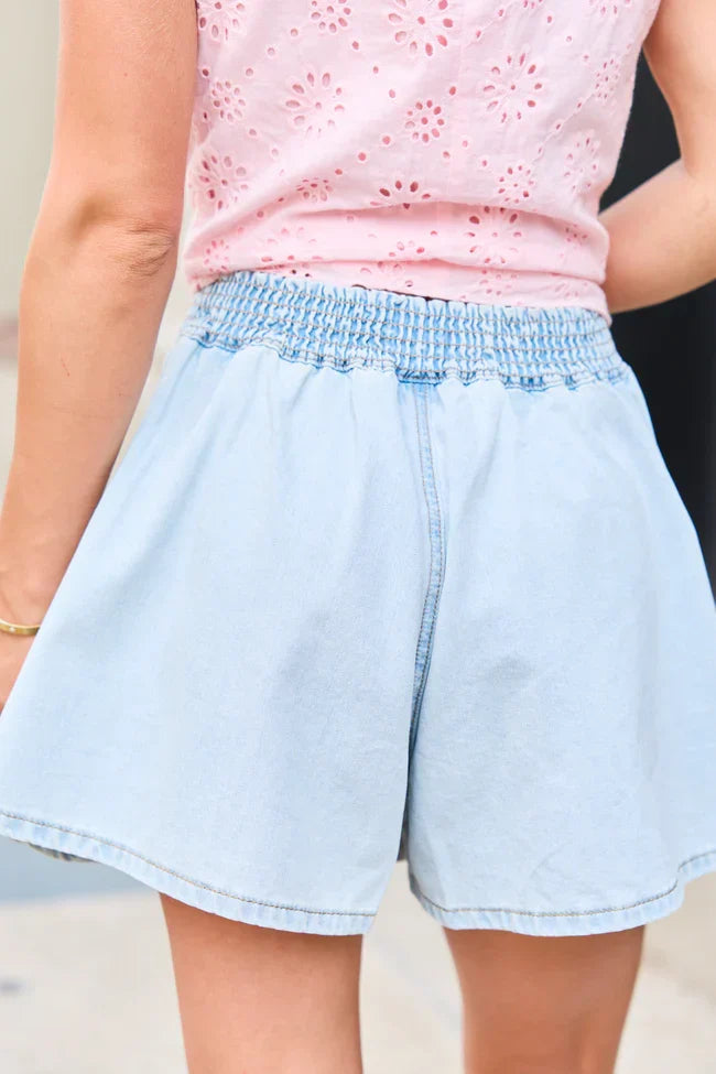 Maddie Pull On Denim Skort