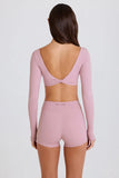 High Waist Mini Shorts in Mauve