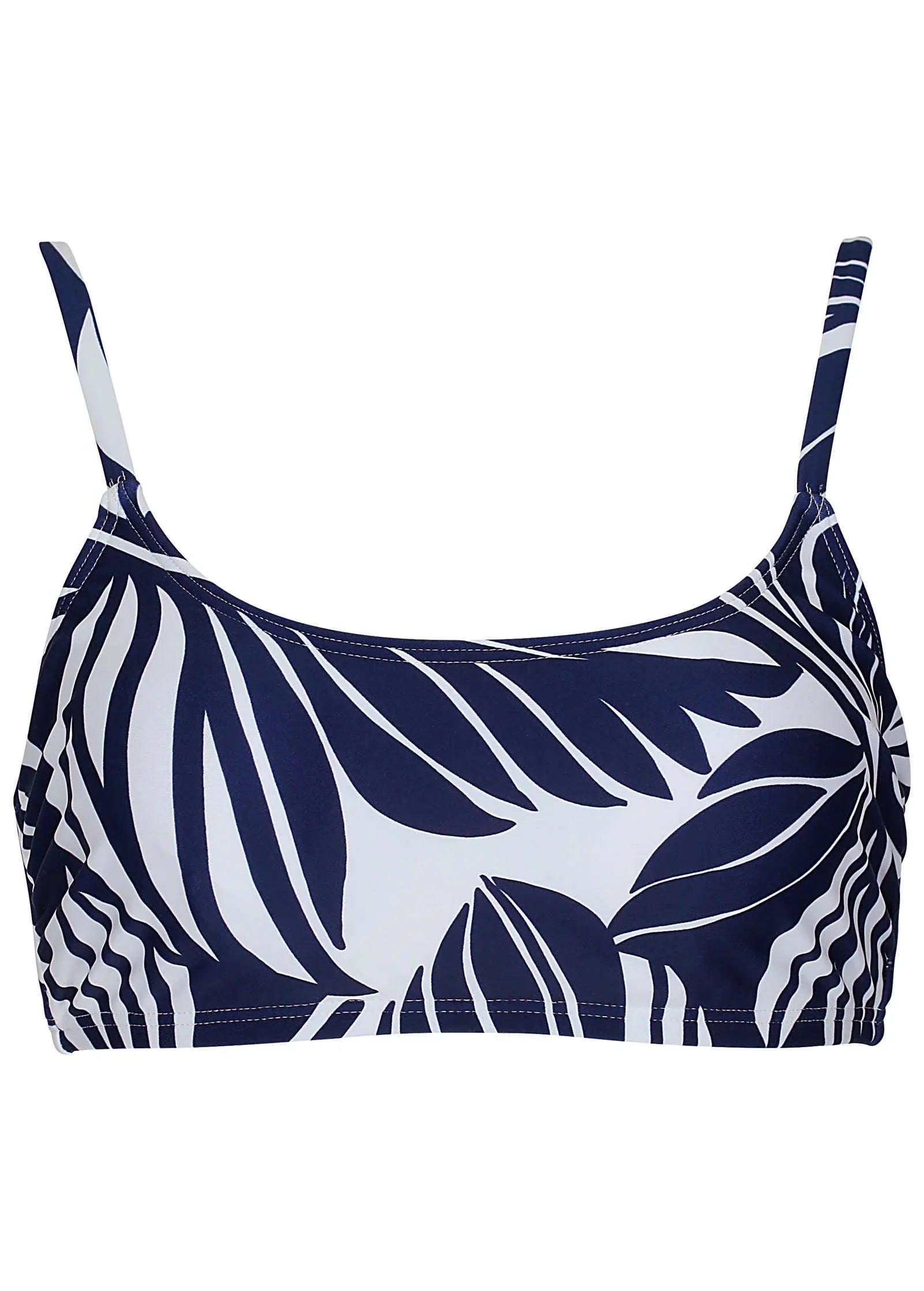 Oahu Underwire Bikini Top Contrast Bold Leaves