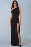 One Shoulder Maxi Dress in Black