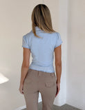 VALERIE SHORT SLEEVE SHIRT BABY BLUE