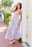 Ashley Blue Floral Maxi Dress