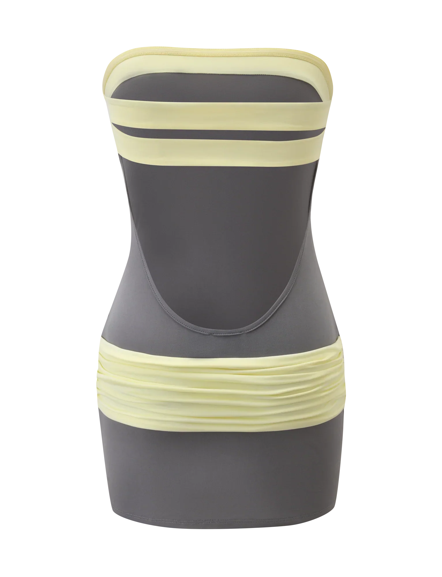 EOS MINI DRESS GREY AND YELLOW