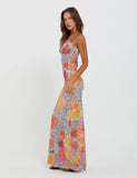 JULIANNA DRESS MULTI LEOPARD ORANGE LEOPARD