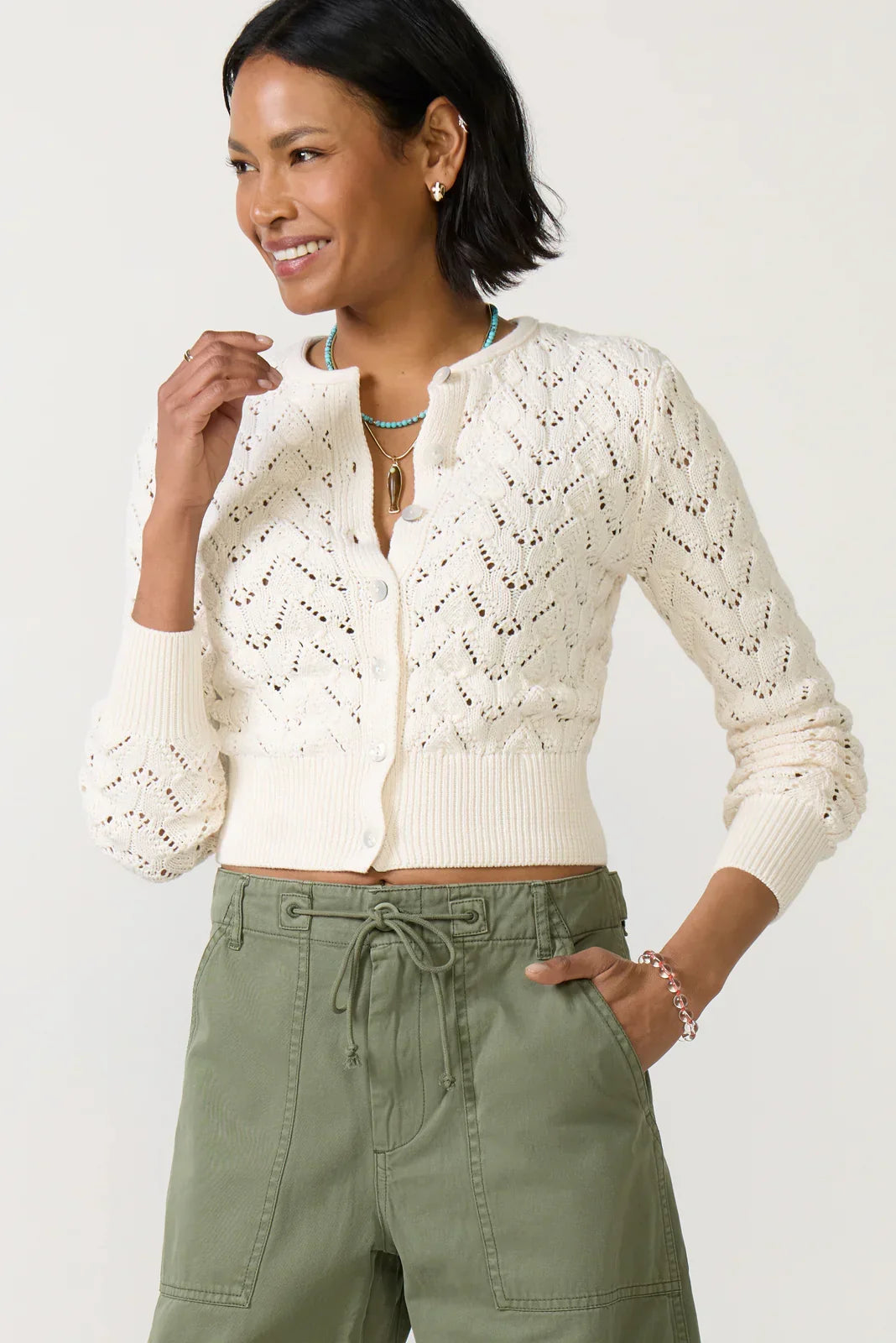 Pretty In Pointelle Cardigan