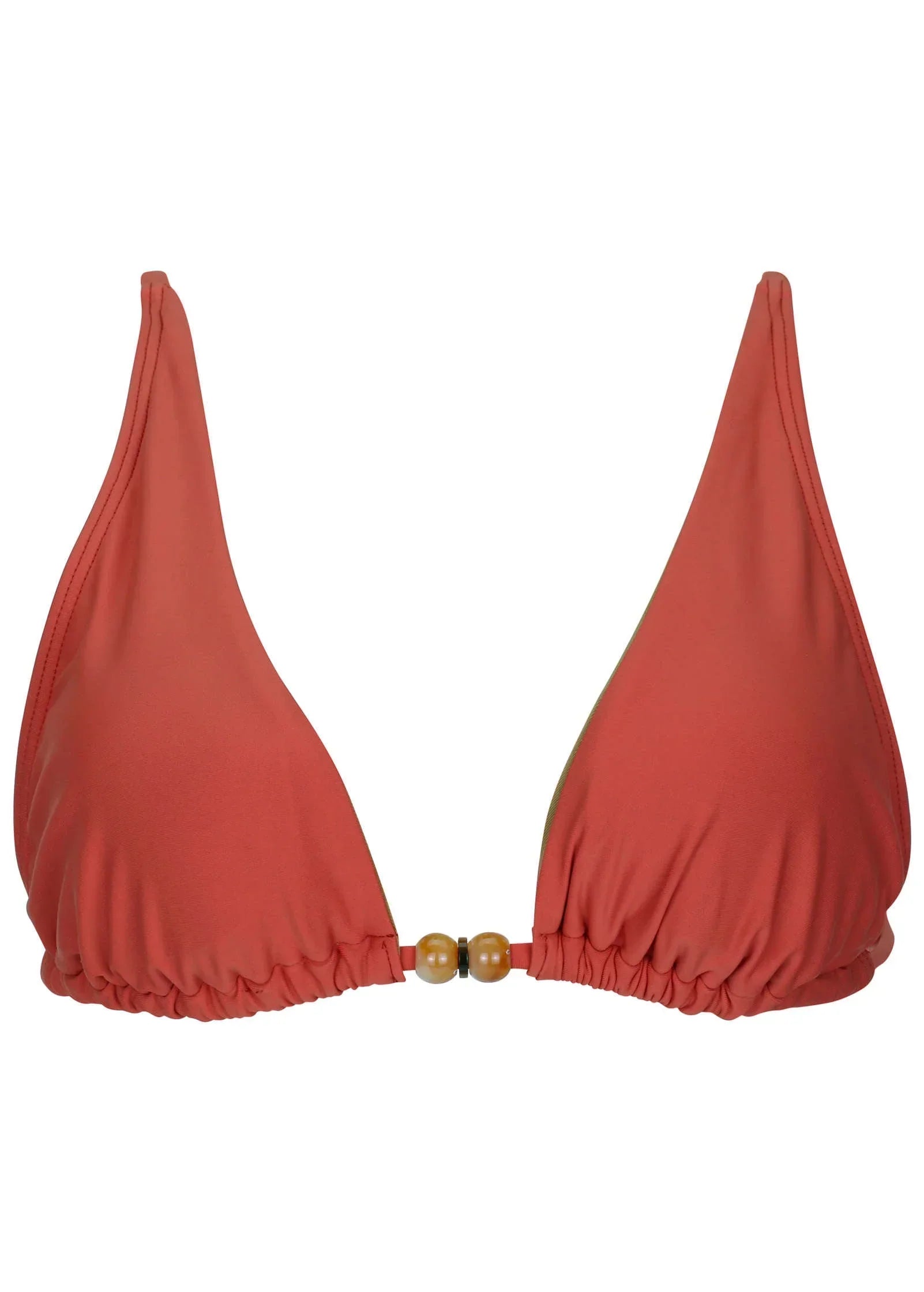 Beaded Triangle Bikini Top Cranberry
