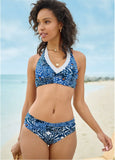 V Neck Halter Bikini Top Ocean Traveler