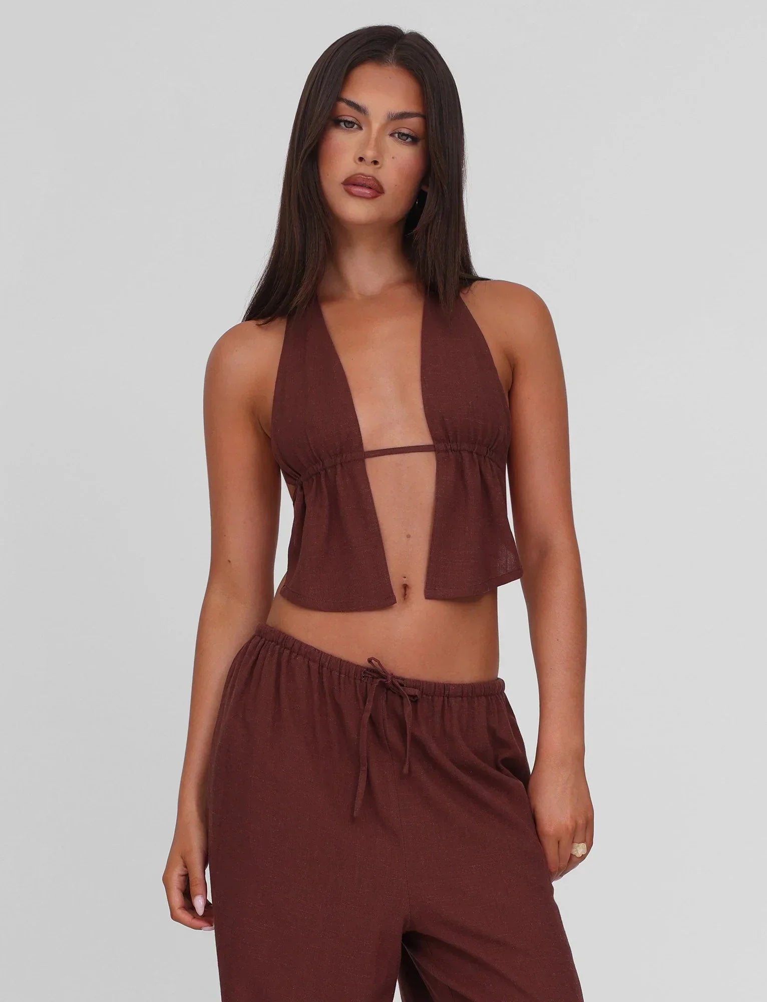 LAINEY TOP CHOCOLATE