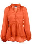 High Low Blouse Orange