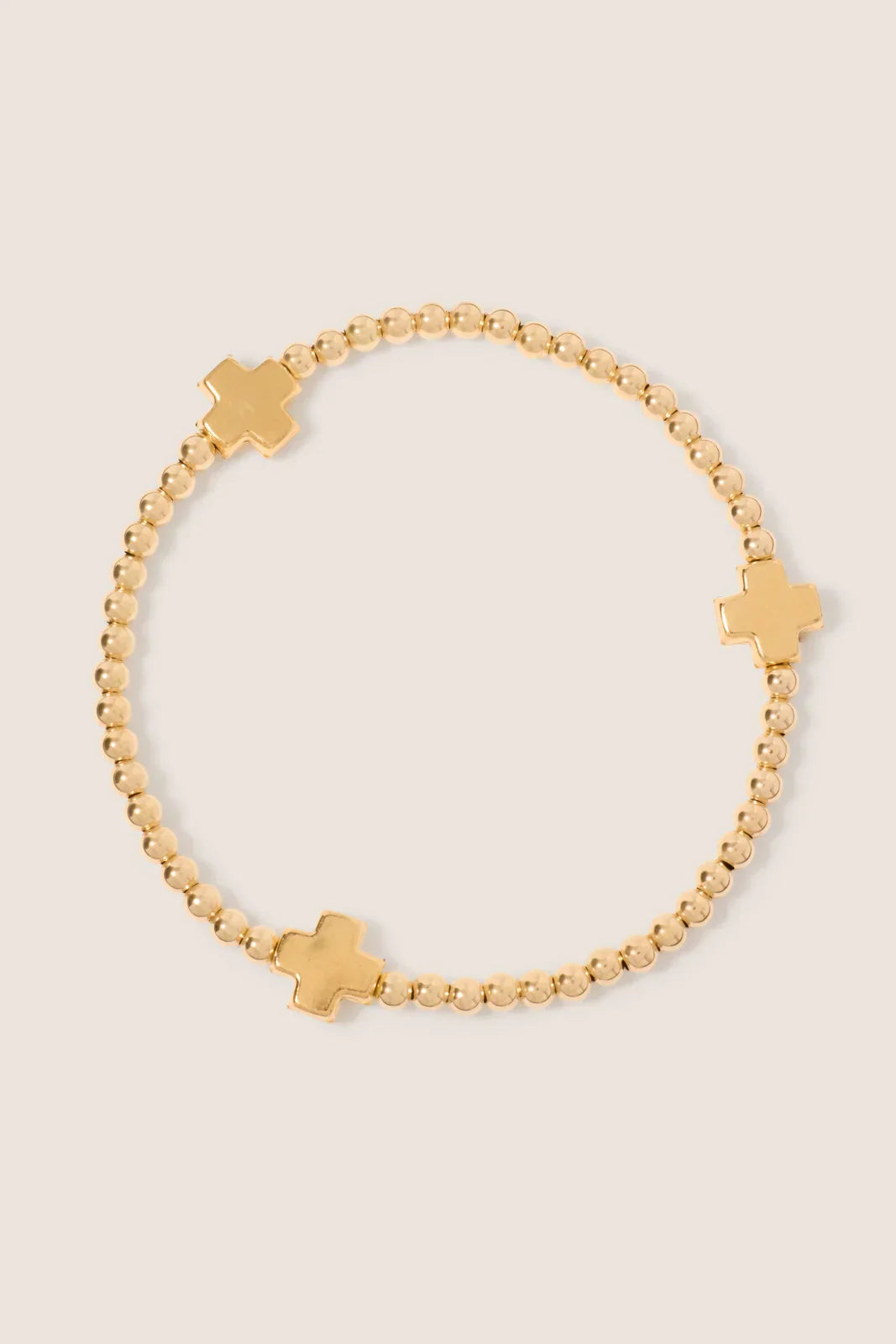 Signature Cross 3mm Gold Bracelet Gold