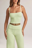 Modal Square Neck Camisole Top in Sage Green