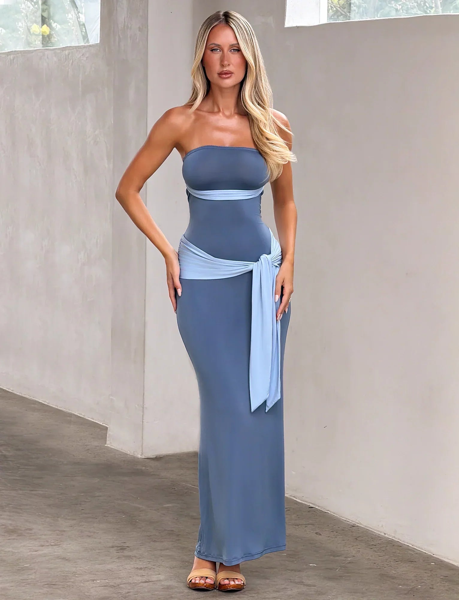 TOVE MAXI DRESS BLUE