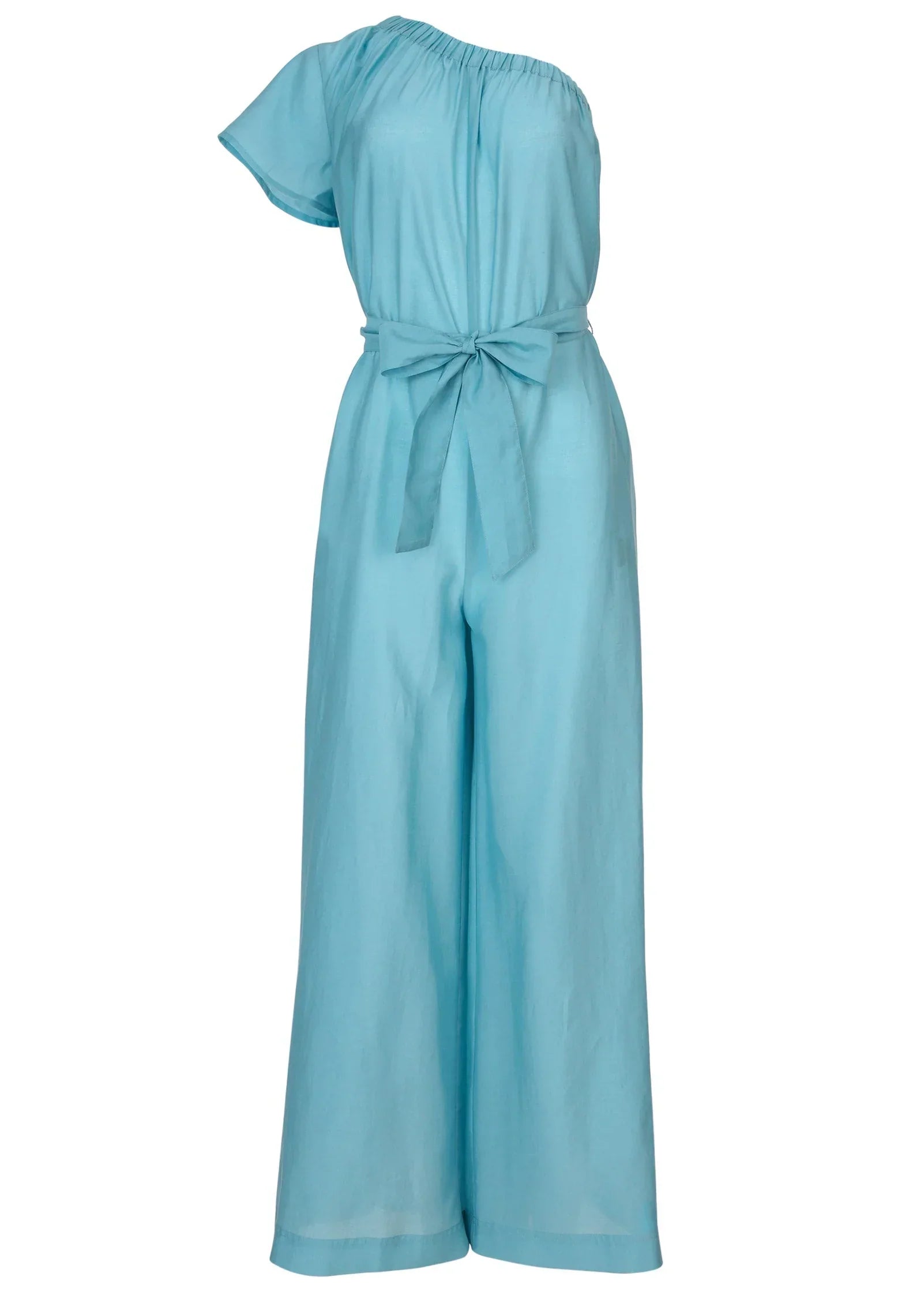 One Shoulder Jumpsuit Blue
