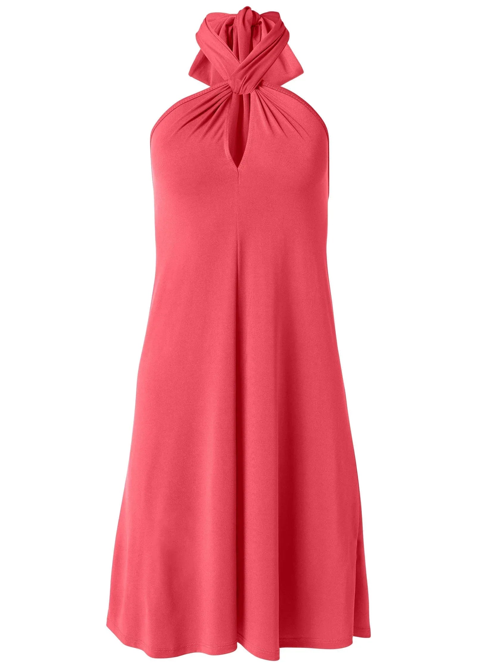 Halter Tie Dress Coral