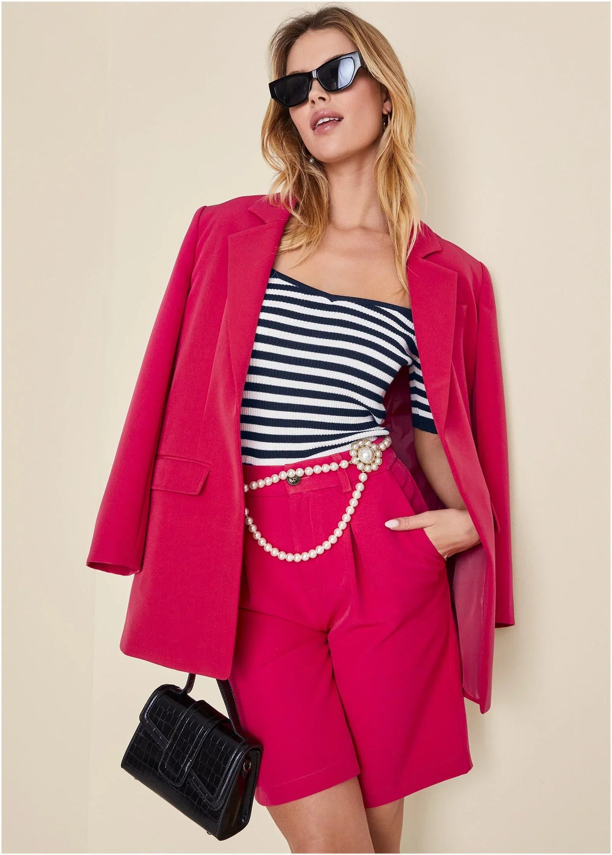 Oversized Blazer Dark Pink