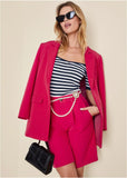 Oversized Blazer Dark Pink