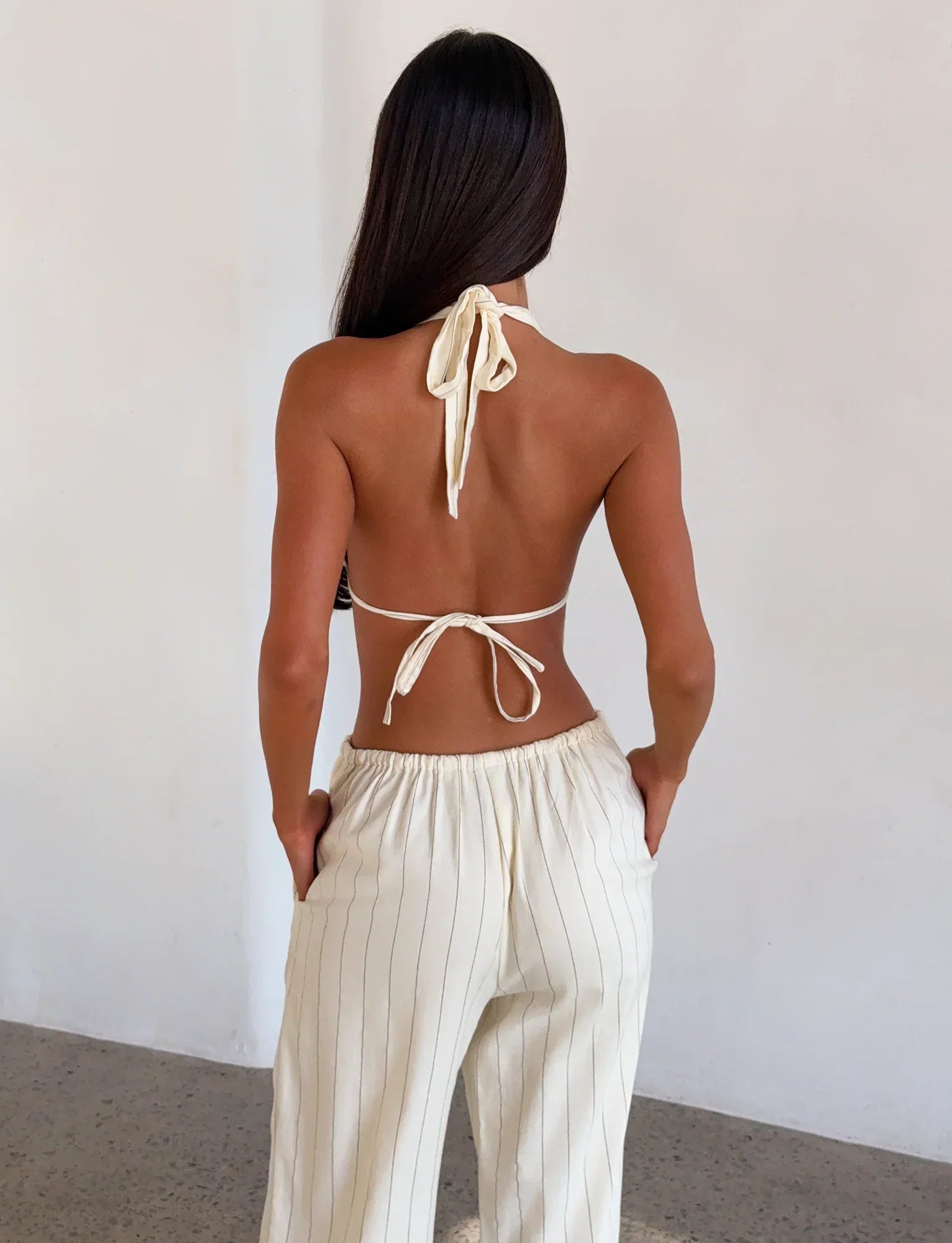 LAINEY TOP BEIGE STRIPE